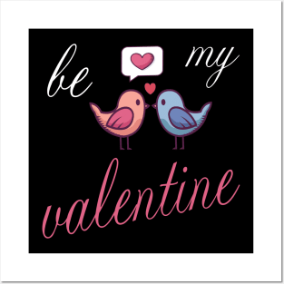 valentines day birds in love birdie couple gift Posters and Art